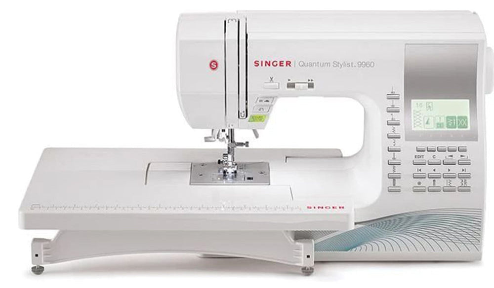 Singer Quantum Stylist 9960 Sewing Machine with Extension Table and Hard Cover - Factory Refurbished