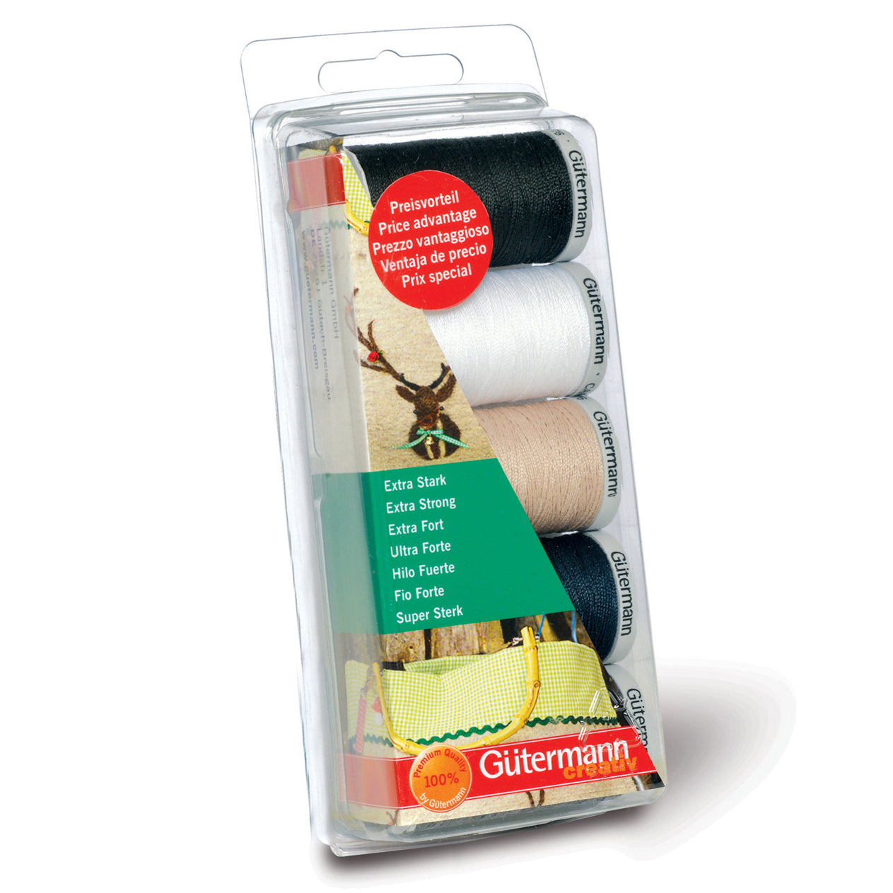 Gutermann Thread Set - Extra Strong - 5 x 100m - Assorted