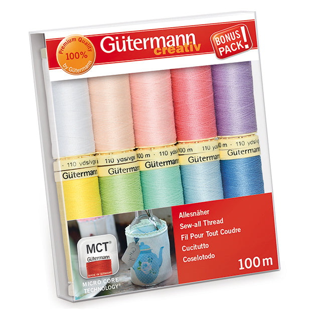 Gutermann Thread Set - Sew - All - 100m - Pack of 10