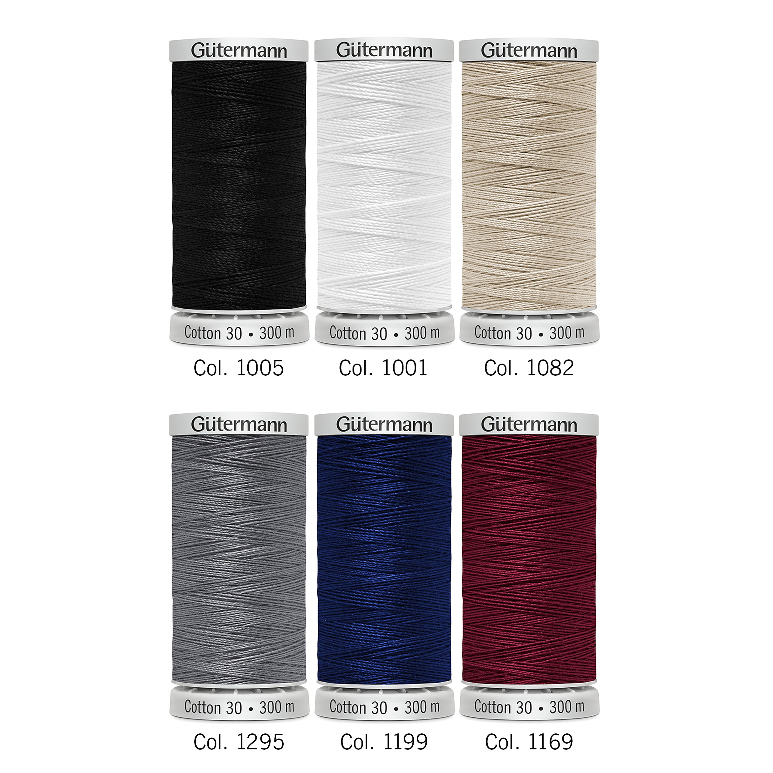 Gutermann Thread Set - Cotton No.30 - 6 x 300m - 1