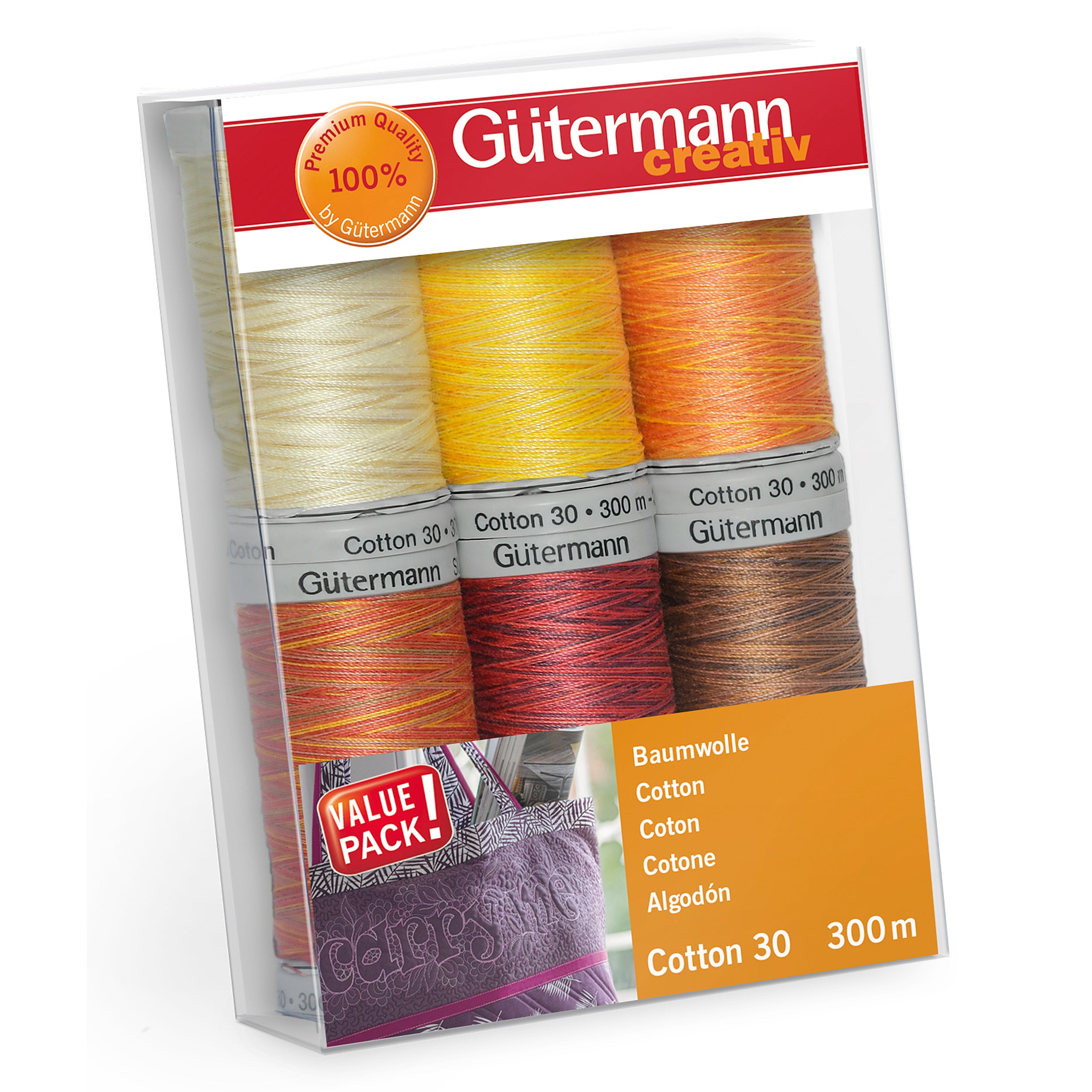 Gutermann Thread Set - Cotton No.30 - 6 x 300m - 2