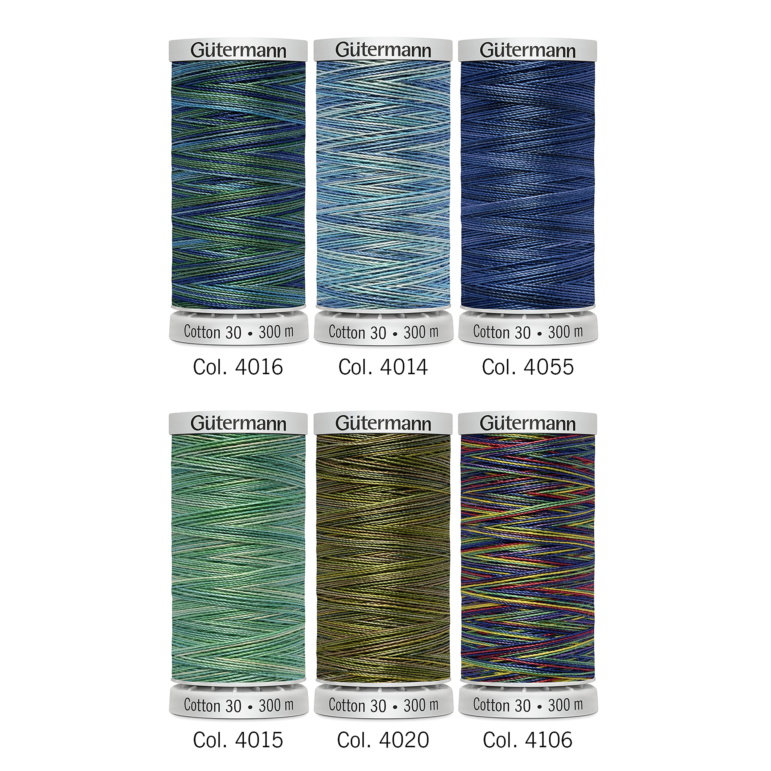 Gutermann Thread Set - Cotton No.30 - 6 x 300m - 3