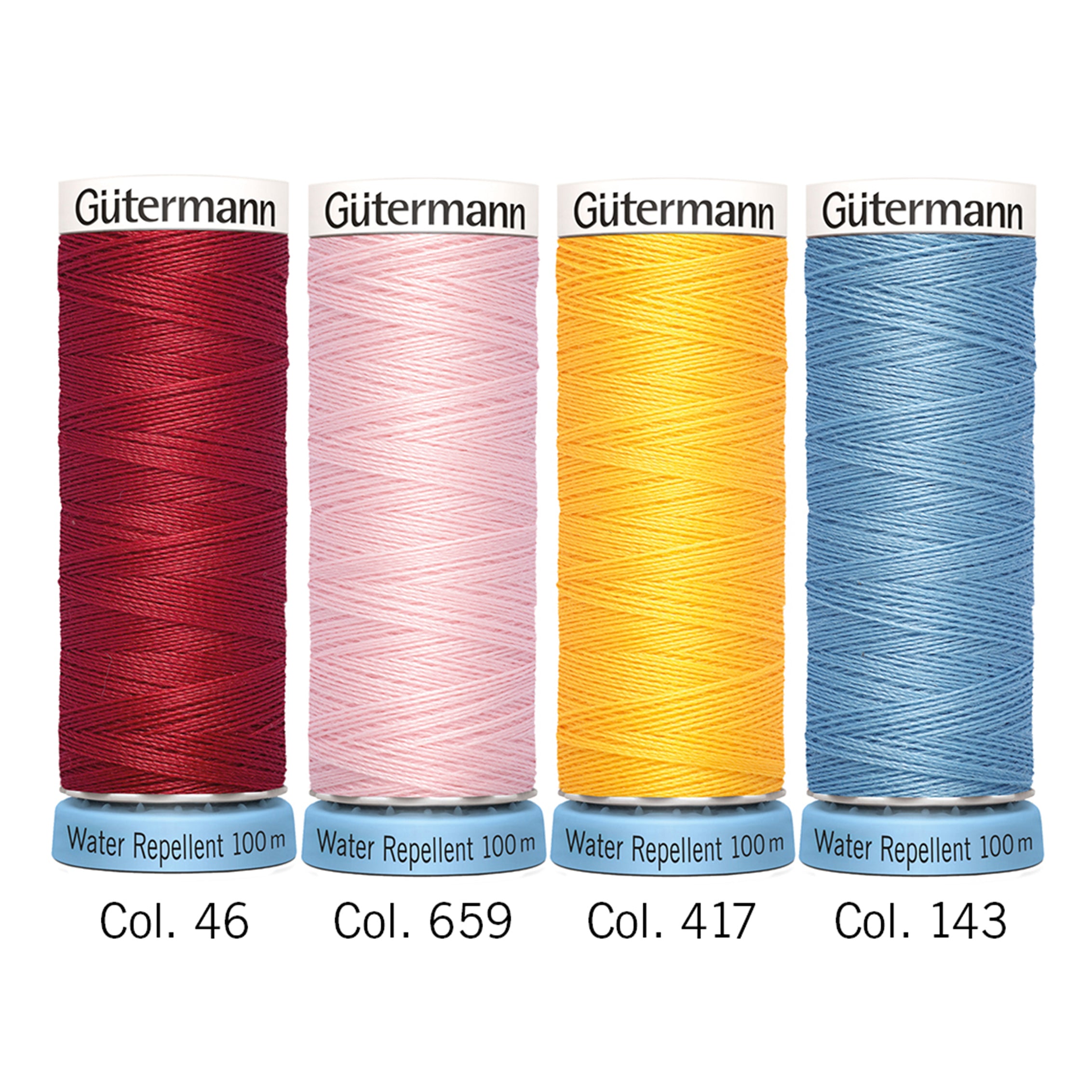 Gutermann Thread Set - Water Repellent - 4 x 100m - Assorted Colours