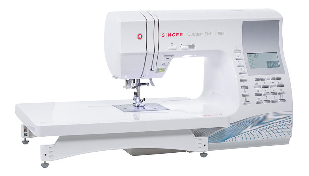 Singer Quantum Stylist 9960 Sewing Machine with Extension Table and Hard Cover - Factory Refurbished