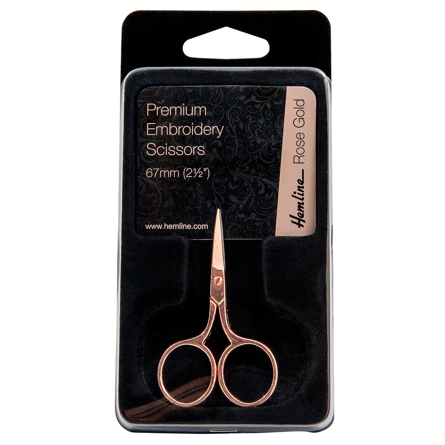 Hemline Embroidery Scissors 6.7cm Rose Gold