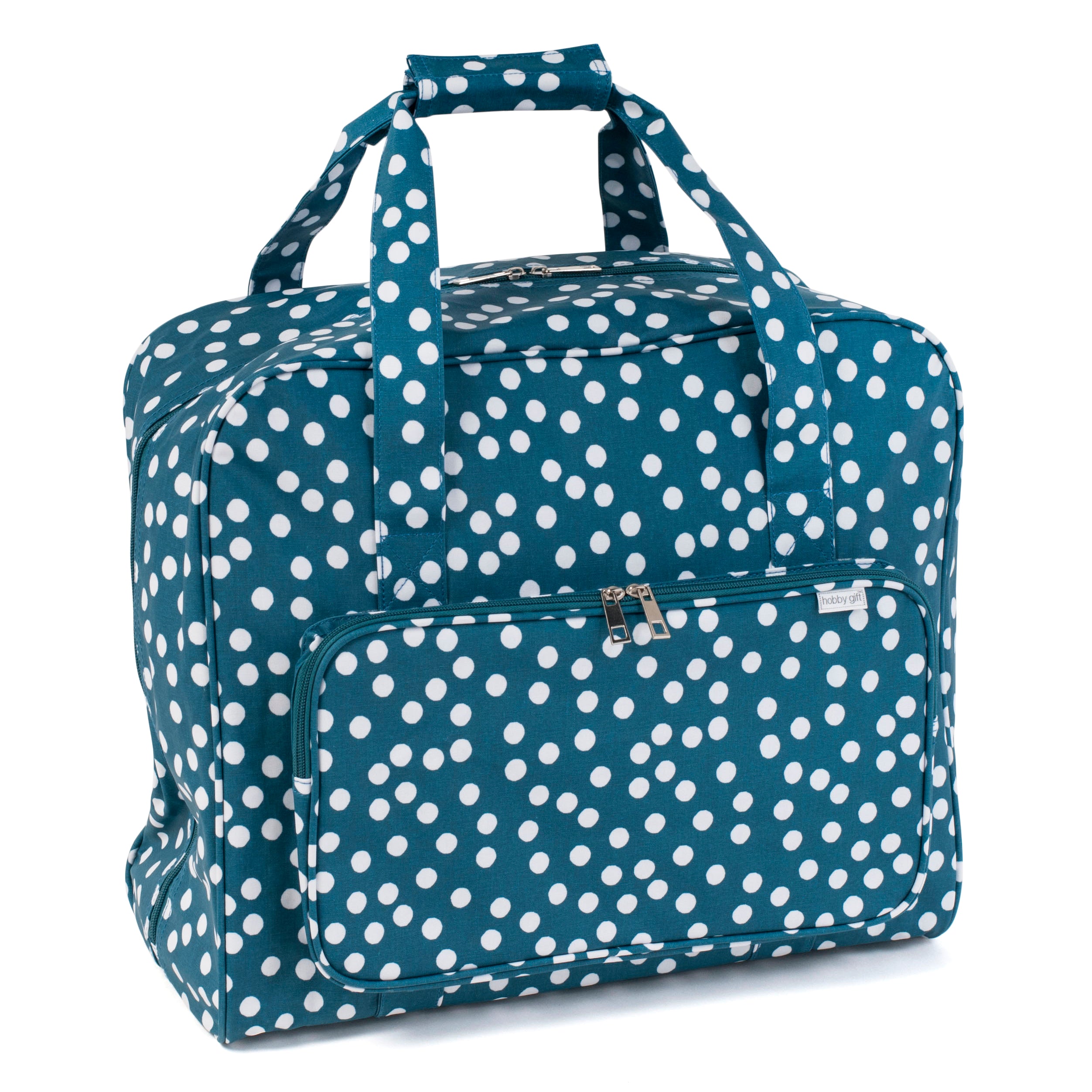 Premium Sewing Machine Bag - Matt PVC - Teal Spot