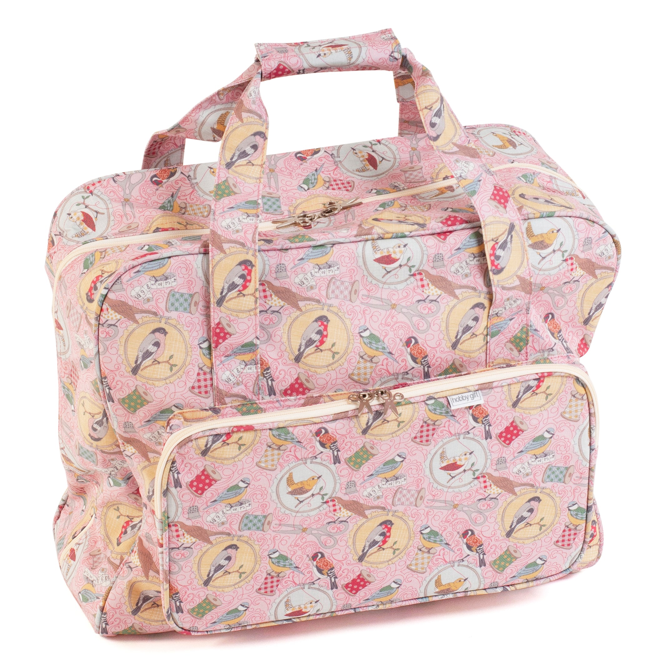 Premium Sewing Machine Bag - Matt PVC - Birds on Bobbin