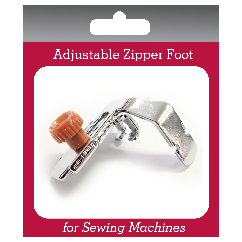 Adjustable Zipper Foot for Sewing Machines