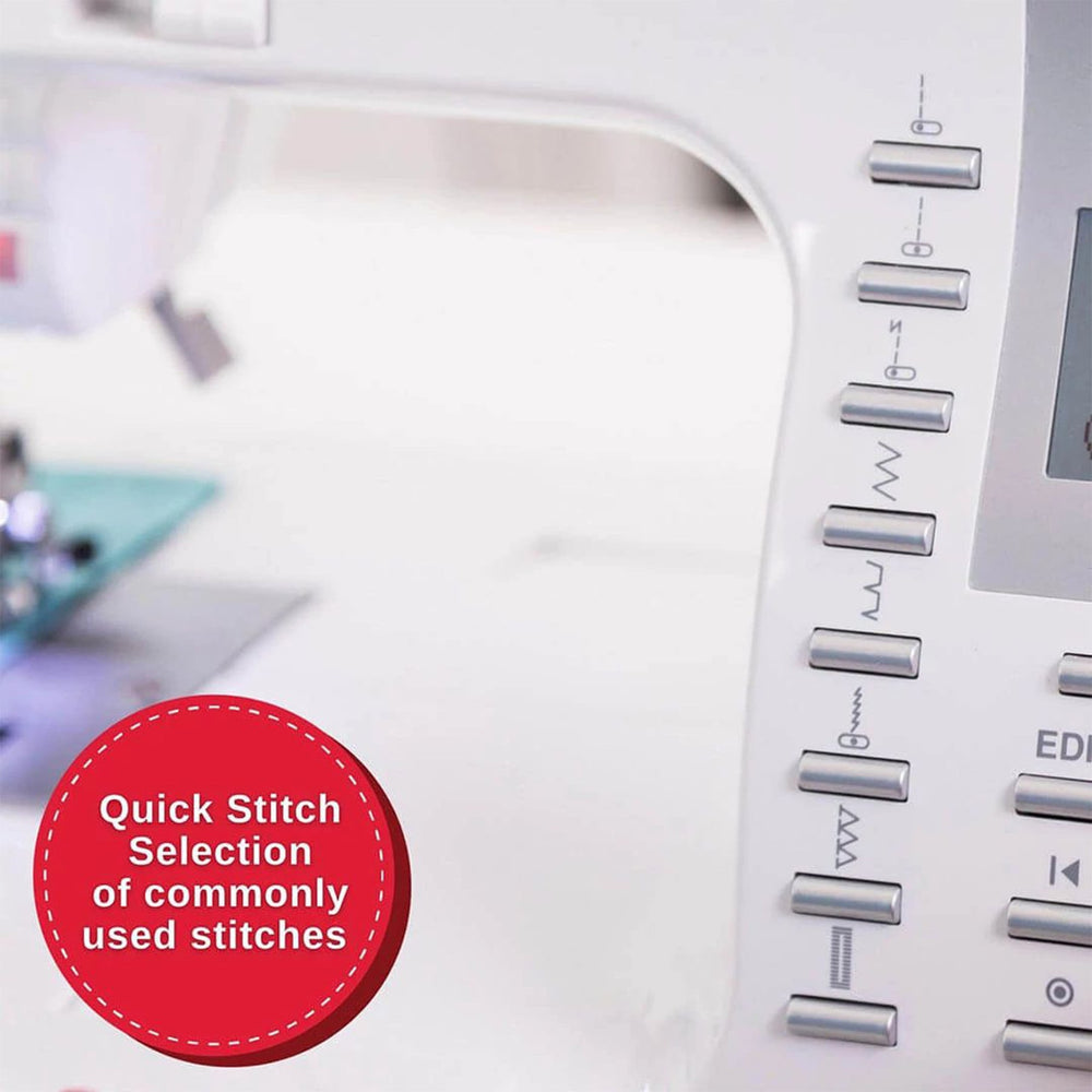 Singer Quantum Stylist 9960 Sewing Machine with Extension Table and Hard Cover - Factory Refurbished