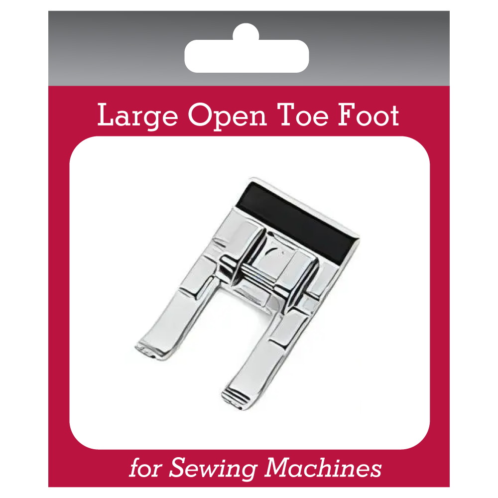 Large Open Toe Foot for Sewing Machines