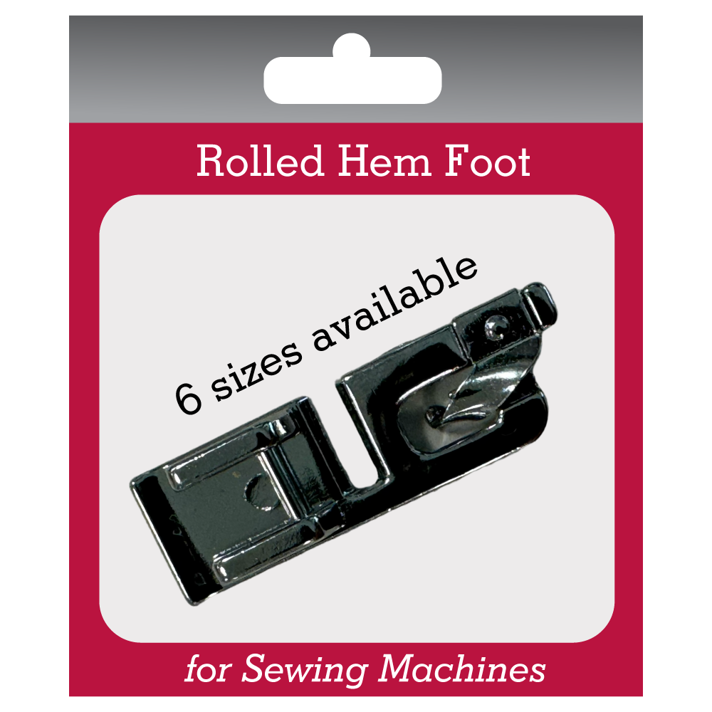 Rolled Hem Foot for Sewing Machines (multiple sizes)